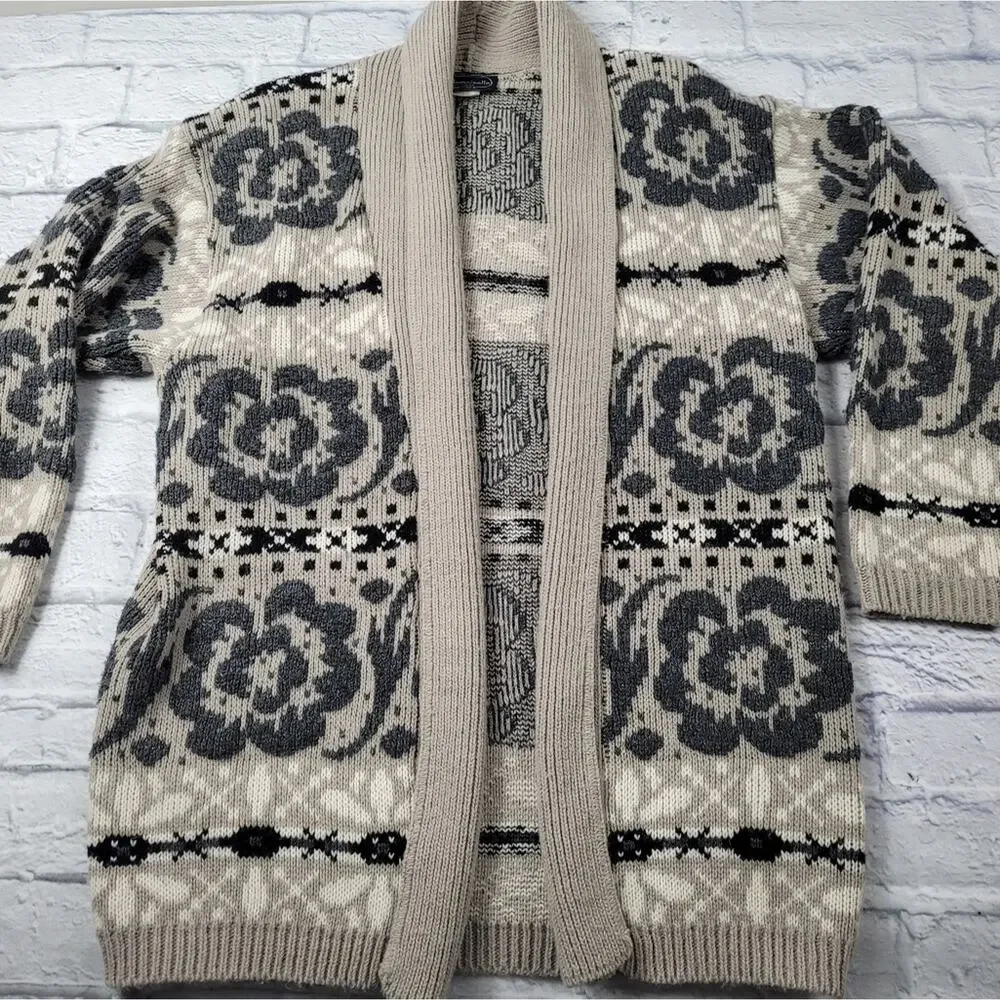 Vintage Mademoiselle Knitwear Open Front Cardigan size Medium/Large
